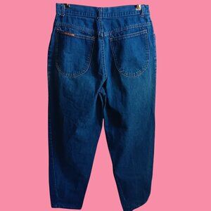 12 29x29 Vtg 80s MOM Jeans Flappy Cottage Cottage Raw Infigo Denim PRAIRIE ROSE